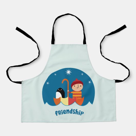可愛い就学前K失ったと友情を見つけた エプロン (正面)