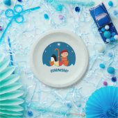 可愛い就学前K失ったと友情を見つけた ペーパープレート (パーティー)