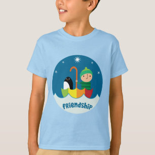 可愛い就学前K失ったと友情を見つけた Tシャツ