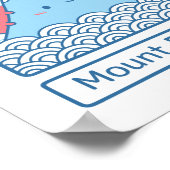 可愛い山フジジャパンドールウォールデコール ポスター (角)