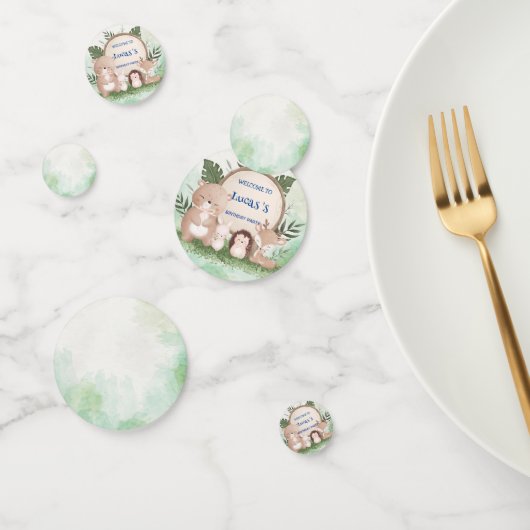 可愛い山嵐クマ誕生日ジャングル誕生日パーティー コンフェッティ (グループ)