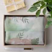 可愛い山嵐クマ誕生日ジャングル誕生日パーティー 薄葉紙 (ギフト)