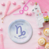 可愛い山羊座カスタムサイン誕生日パーティー ペーパープレート (パーティー)