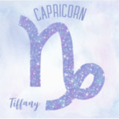 可愛い山羊座星占いサインパーソナライズされたノート シール (正面)