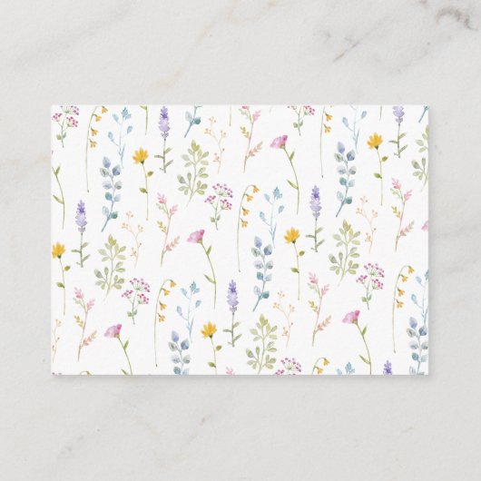 可愛い山花模様 エンクロージャーカード (裏面)