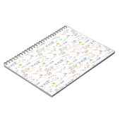 可愛い山花模様 ノートブック (左側)