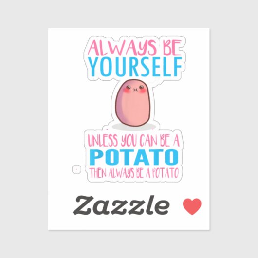 可愛い常に自分でないジャガイモかわいいポット シール (シート)