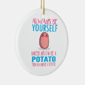 可愛い常に自分でないジャガイモかわいいポット セラミックオーナメント (右)