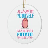 可愛い常に自分でないジャガイモかわいいポット セラミックオーナメント (左)