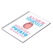 可愛い常に自分でないジャガイモかわいいポット ノートブック (左側)