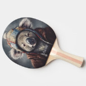 可愛い帽子をかぶった可愛らしいコアラ 卓球ラケット (横)
