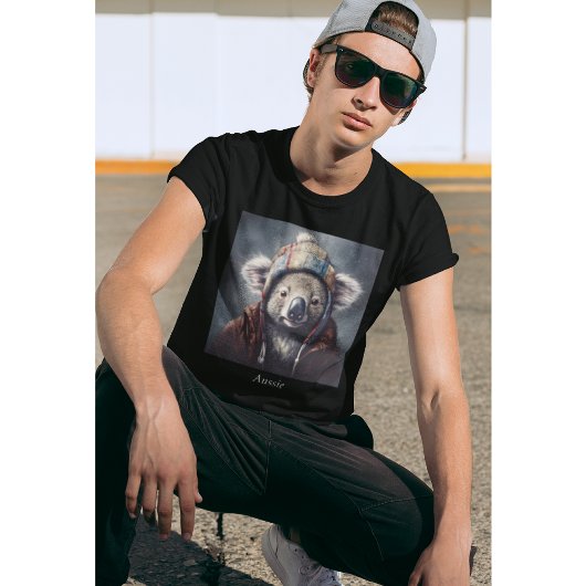 可愛い帽子をかぶった可愛らしいコアラ Tシャツ