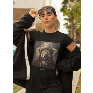 可愛い帽子をかぶった可愛らしいコアラ Tシャツ