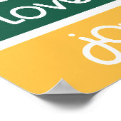 可愛い平和モダン愛クリスマスの挨拶 ポスター (角)