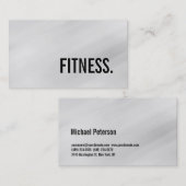 可愛い平灰色パターンフィットネス名刺 名刺 (正面/裏面)
