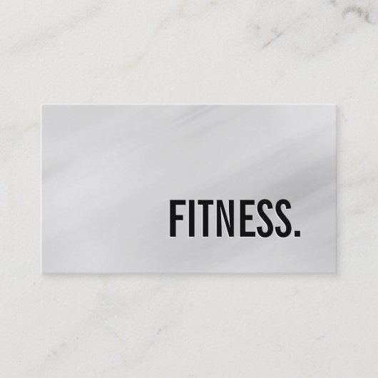可愛い平灰色パターンフィットネス名刺 名刺 (正面)