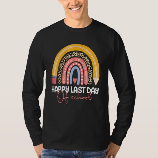 可愛い幸せな学校最後の日 パーフェクト レインボー アイデア Tシャツ (正面)