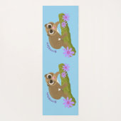 可愛い幸せな遅いロリス上の枝の漫画 ヨガマット (裏面)