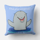 可愛い幸せにあなたのポルノの青い漫画を見つける クッション (裏面)