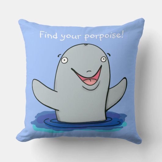 可愛い幸せにあなたのポルノの青い漫画を見つける クッション (正面)