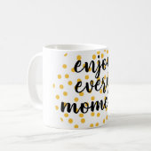 可愛い幸感動的せ楽しむな瞬間 コーヒーマグカップ (正面左)