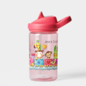 可愛い幼児おもちゃ列車パーソナライズ名耐久性 ウォーターボトル (左面)