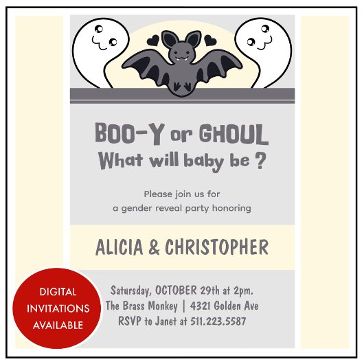 可愛い幽霊こうもりハロウィンジェンダーが明かす 招待状