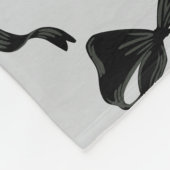 可愛い幽霊とコケットブラック弓ハロウィーン フリースブランケット (角)