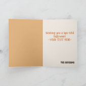 可愛い幽霊とジャックオランタンハッピーハローウィン カード (内部)