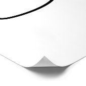 可愛い幽霊と黒猫ハロウィン祝付き ポスター (角)