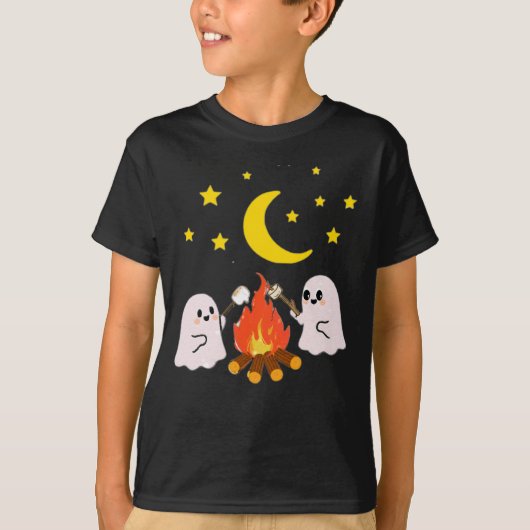 可愛い幽霊の友達ハロウィーン Tシャツ (正面)