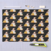 可愛い幽霊ウィッチハットパンプキンパターンハロウィーン 薄葉紙 (クラフト)