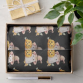 可愛い幽霊ウィッチハットパンプキンパターンハロウィーン 薄葉紙 (ギフト)