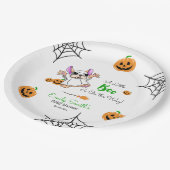 可愛い幽霊カボチャHalloweenベビーシャワー ペーパープレート (アングル)