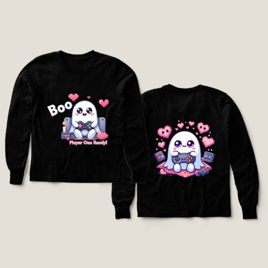 可愛い幽霊ゲーマー – Boo Player One Ready! (デザイン 正面＆背面)