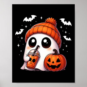 可愛い幽霊コーヒーラバーハロウィーン幽霊パンプキンSp ポスター