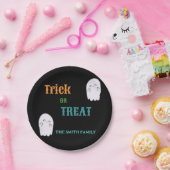 可愛い幽霊トリックハロウィーン ペーパープレート (パーティー)