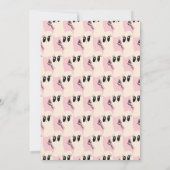 可愛い幽霊ドードルハロウィーンエイジ誕生日ピンク 招待状 (裏面)