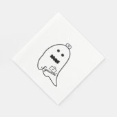 可愛い幽霊ナースハロウィンハンドドロードホスピタルSta スタンダードランチョンナプキン (角)