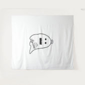 可愛い幽霊ナースハロウィンハンドドロードホスピタルSta タペストリー (正面(横))