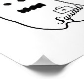 可愛い幽霊ナースハロウィンハンドドロードホスピタルSta ポスター (角)