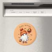 可愛い幽霊ハッピーハローウィン磁石 マグネット (インサイチュ (食洗機))