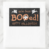 可愛い幽霊ハロウィーンキャンディートリートにブーイング 長方形シール (バッグ)