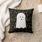 可愛い幽霊ハロウィーンスプリンクルこうもりシュガーパターン クッション (ブランケット)