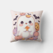 可愛い幽霊ハロウィーン不気味枕 – Decor クッション (裏面)