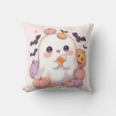 可愛い幽霊ハロウィーン不気味枕 – Decor クッション (正面)