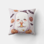 可愛い幽霊ハロウィーン不気味枕 – Decor クッション (裏面)