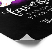 可愛い幽霊ハロウィーン女の子ベビースシャワー好意サイン ポスター (角)