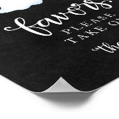 可愛い幽霊ハロウィーン女の子ベビースシャワー好意サイン ポスター (角)