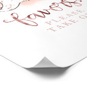 可愛い幽霊ハロウィーン女の子ベビースシャワー好意サイン ポスター (角)